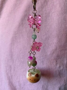 🩷Matcha Kitty-Latte Keychain💚